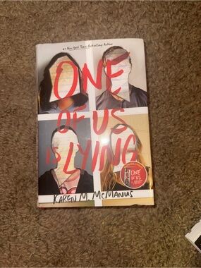 One of Us Is Lying by Karen M. McManus - hardback with Red Title